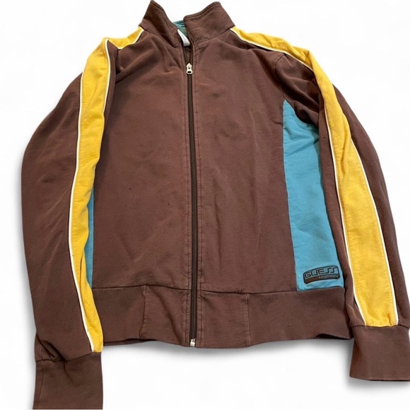 Guess Jackets & Blazers - Women’s Vintage Guess Legendary Full-Zip Up Jacket Brown Size M